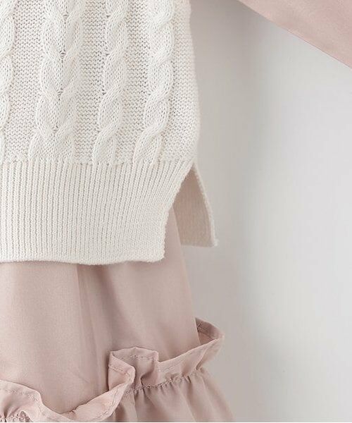 mezzo piano / メゾピアノ ミニ丈・ひざ丈ワンピース | セーラーワンピース　＆ニットベスト　セット | 詳細6