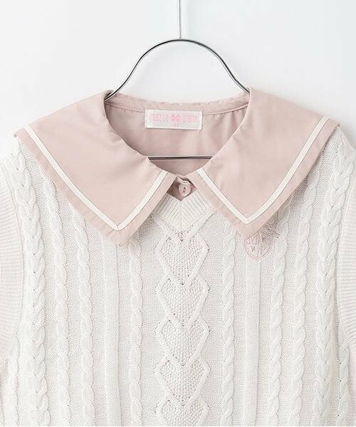 mezzo piano / メゾピアノ ミニ丈・ひざ丈ワンピース | セーラーワンピース　＆ニットベスト　セット | 詳細7