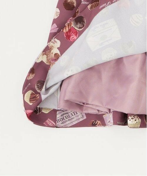 mezzo piano / メゾピアノ ミニ丈・ひざ丈ワンピース | ボンボンショコラ柄 ドッキングワンピース | 詳細15