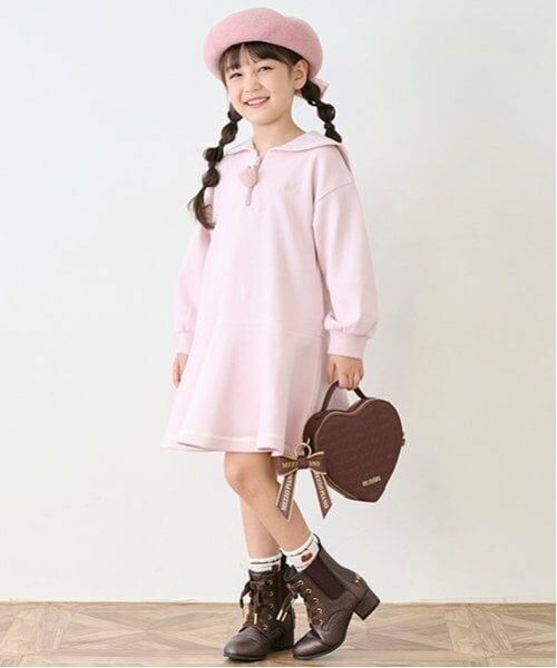 mezzo piano / メゾピアノ ミニ丈・ひざ丈ワンピース | くま耳セーラー　カットワンピース | 詳細3