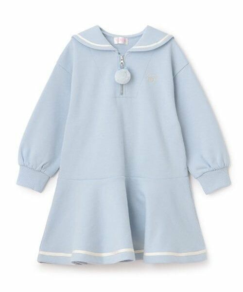 mezzo piano / メゾピアノ ミニ丈・ひざ丈ワンピース | くま耳セーラー　カットワンピース（サックス）