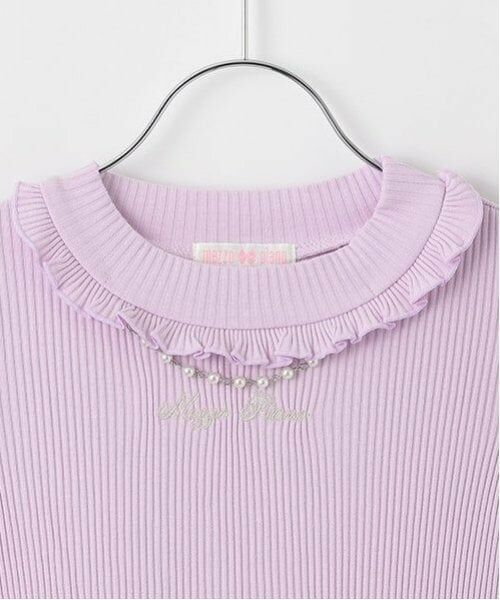 mezzo piano / メゾピアノ ミニ丈・ひざ丈ワンピース | チュール刺しゅう　ドッキングワンピース | 詳細2