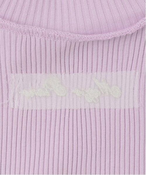 mezzo piano / メゾピアノ ミニ丈・ひざ丈ワンピース | チュール刺しゅう　ドッキングワンピース | 詳細6