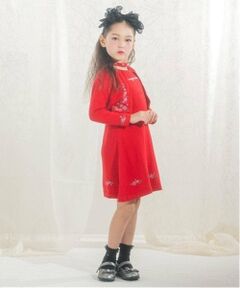 mezzo piano / メゾピアノ ミニ丈・ひざ丈ワンピース | 35thビーズ刺しゅうニットワンピース・ボレロ・チョーカーセット