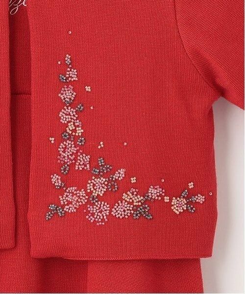 mezzo piano / メゾピアノ ミニ丈・ひざ丈ワンピース | 35thビーズ刺しゅうニットワンピース・ボレロ・チョーカーセット | 詳細10