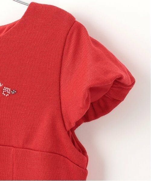 mezzo piano / メゾピアノ ミニ丈・ひざ丈ワンピース | 35thビーズ刺しゅうニットワンピース・ボレロ・チョーカーセット | 詳細14