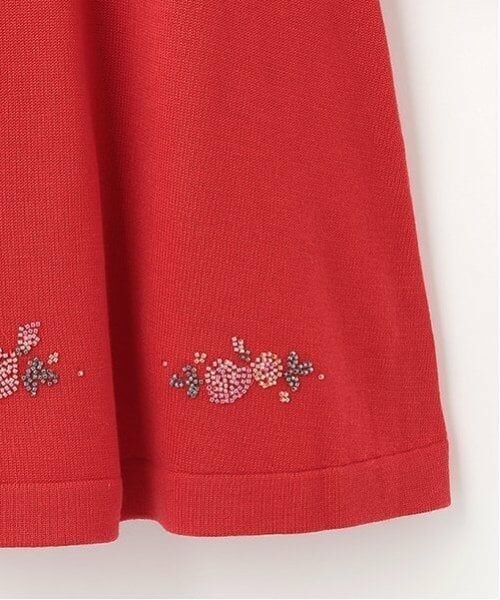 mezzo piano / メゾピアノ ミニ丈・ひざ丈ワンピース | 35thビーズ刺しゅうニットワンピース・ボレロ・チョーカーセット | 詳細15