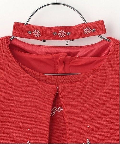 mezzo piano / メゾピアノ ミニ丈・ひざ丈ワンピース | 35thビーズ刺しゅうニットワンピース・ボレロ・チョーカーセット | 詳細7