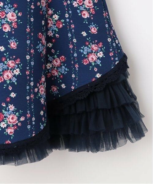 mezzo piano / メゾピアノ ミニ丈・ひざ丈ワンピース | 35th　バラ柄ドッキングワンピース＆ボレロセット | 詳細10