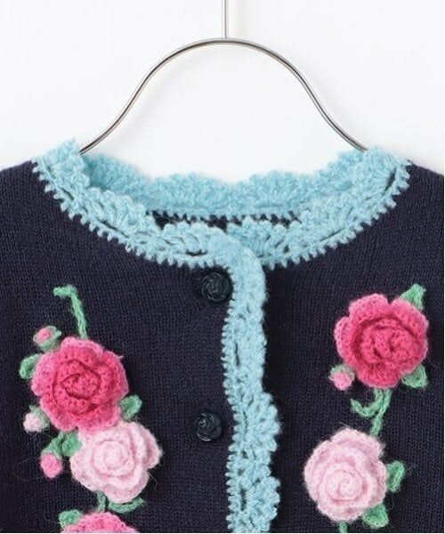 mezzo piano / メゾピアノ ミニ丈・ひざ丈ワンピース | 35th　バラ柄ドッキングワンピース＆ボレロセット | 詳細7