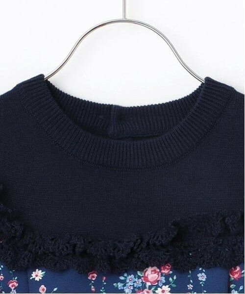 mezzo piano / メゾピアノ ミニ丈・ひざ丈ワンピース | 35th　バラ柄ドッキングワンピース＆ボレロセット | 詳細8