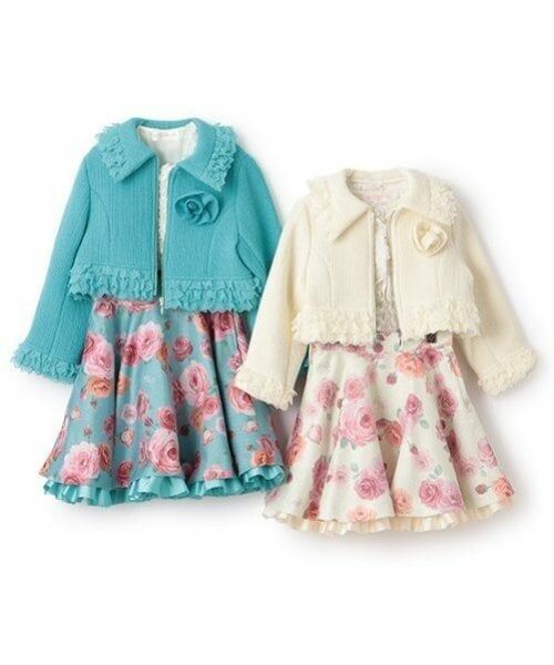 mezzo piano / メゾピアノ セットアップ | 35th ツィードジャケット&バラ柄スカート セットアップ | 詳細20