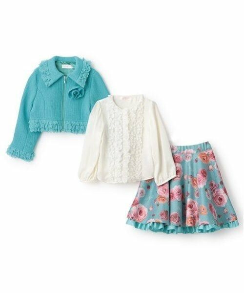 mezzo piano / メゾピアノ セットアップ | 35th ツィードジャケット&バラ柄スカート セットアップ | 詳細5