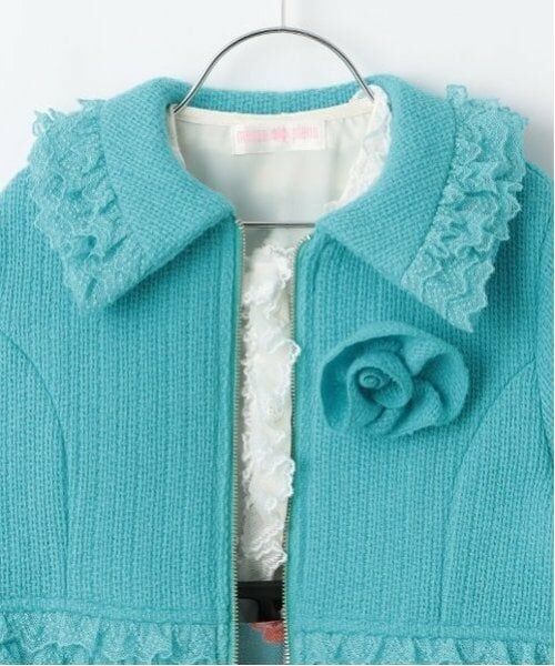 mezzo piano / メゾピアノ セットアップ | 35th ツィードジャケット&バラ柄スカート セットアップ | 詳細6