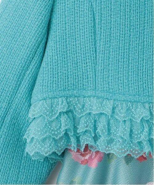 mezzo piano / メゾピアノ セットアップ | 35th ツィードジャケット&バラ柄スカート セットアップ | 詳細8