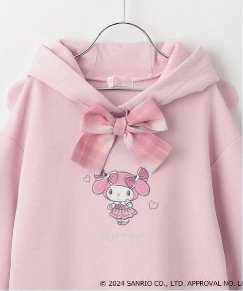 mezzo piano / メゾピアノ ミニ丈・ひざ丈ワンピース | 【おめかしマイメロディ】裾プリーツ　パーカワンピース | 詳細6