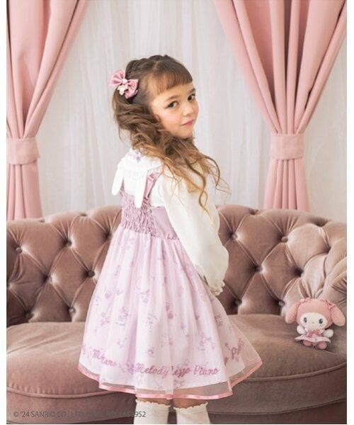 mezzo piano / メゾピアノ ミニ丈・ひざ丈ワンピース | 【おめかしマイメロディ】ブラウス＆キャミワンピースSET | 詳細3