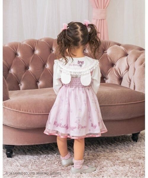 mezzo piano / メゾピアノ ミニ丈・ひざ丈ワンピース | 【おめかしマイメロディ】ブラウス＆キャミワンピースSET | 詳細6