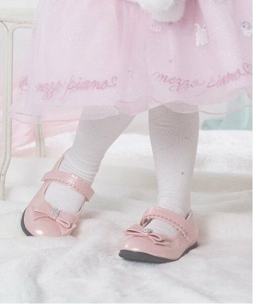 mezzo piano / メゾピアノ ビジネス・ドレスシューズ | リボン　バレエシューズ（ライト ピンク）