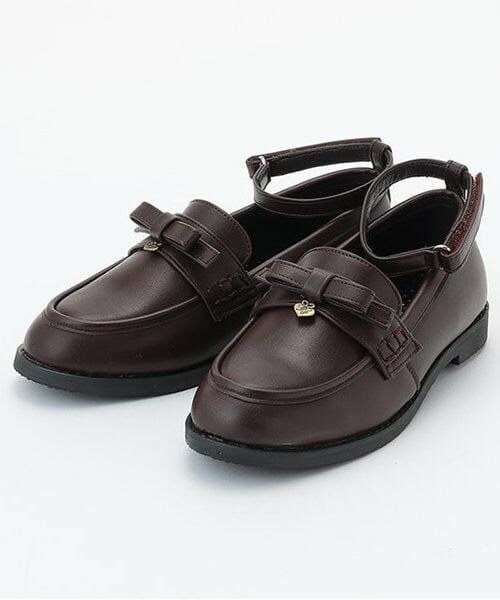 mezzo piano / メゾピアノ ビジネス・ドレスシューズ | リボン　ローファー（コゲ茶）