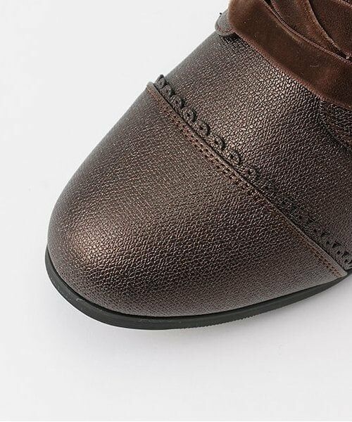 mezzo piano / メゾピアノ ブーツ(ショート丈) | レースアップリボン サイドゴアブーツ | 詳細5