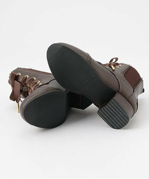 mezzo piano / メゾピアノ ブーツ(ショート丈) | レースアップリボン サイドゴアブーツ | 詳細9