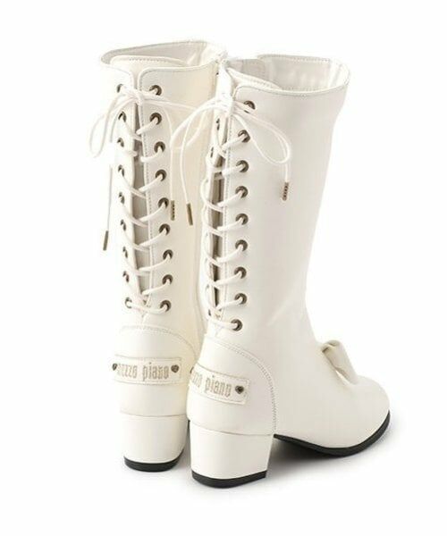 mezzo piano / メゾピアノ ブーツ(ショート丈) | 後ろ編み上げ ロングブーツ | 詳細1