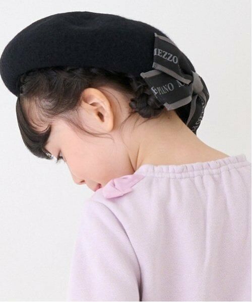 mezzo piano / メゾピアノ ハンチング・キャスケット・ベレー帽 | 後ろリボン　バスクベレー帽 | 詳細1