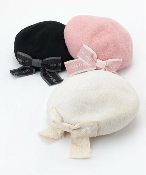 mezzo piano / メゾピアノ ハンチング・キャスケット・ベレー帽 | 後ろリボン　バスクベレー帽 | 詳細13