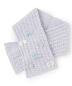 mezzo piano / メゾピアノ マフラー・ショール・スヌード・ストール | ケーブルマシュマロ　ニットマフラー