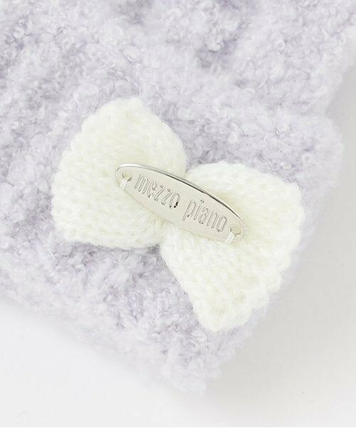 mezzo piano / メゾピアノ 手袋 | ケーブルマシュマロ　ニット手袋 | 詳細1