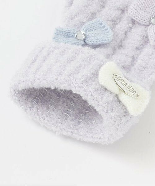 mezzo piano / メゾピアノ 手袋 | ケーブルマシュマロ　ニット手袋 | 詳細2