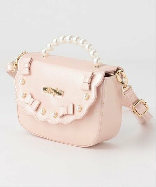 mezzo piano / メゾピアノ ハンドバッグ | パールハンドバッグ（ライト ピンク）
