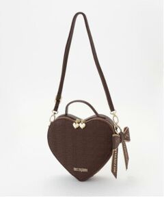 mezzo piano / メゾピアノ ショルダーバッグ | チョコ柄ハート　ショルダーバッグ
