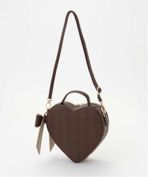 mezzo piano / メゾピアノ ショルダーバッグ | チョコ柄ハート　ショルダーバッグ | 詳細1