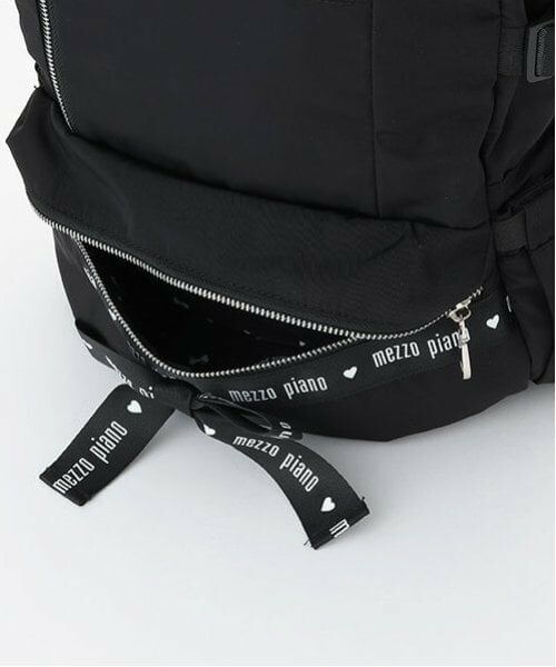 mezzo piano / メゾピアノ リュック・バックパック | ハートポーチつき　ロゴリボン　ナイロンリュック　大 | 詳細17