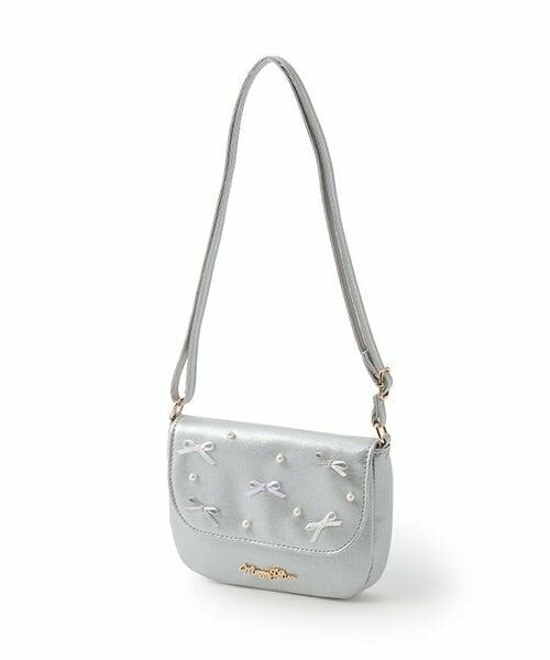 mezzo piano / メゾピアノ ショルダーバッグ | プチリボン　ポシェット（シルバー）