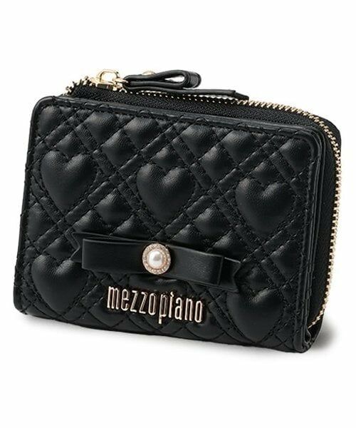 mezzo piano / メゾピアノ 財布・コインケース・マネークリップ | ハートキルトフリル　お財布（黒）