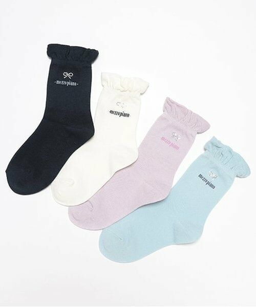 mezzo piano / メゾピアノ ソックス | ラインストーンつき　ソックス | 詳細4