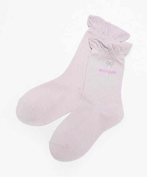 mezzo piano / メゾピアノ ソックス | ラインストーンつき　ソックス（ラベンダー）