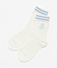 mezzo piano / メゾピアノ ソックス | エンブレム刺しゅう　リブソックス