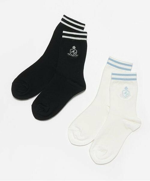 mezzo piano / メゾピアノ ソックス | エンブレム刺しゅう　リブソックス | 詳細4