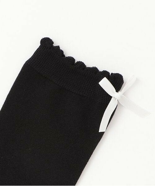 mezzo piano / メゾピアノ ソックス | リボンロゴ　ニーハイソックス | 詳細1