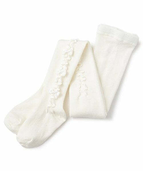 mezzo piano / メゾピアノ ストッキング・タイツ・その他 | サイドフリルタイツ（オフ ホワイト）