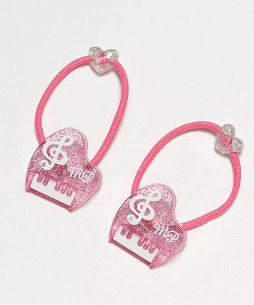 mezzo piano / メゾピアノ ヘアゴム・シュシュ | ピアノ　ヘアポニー2個セット（ピンク）