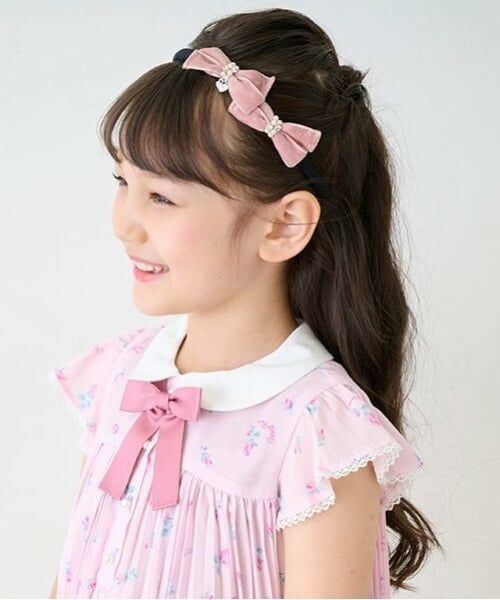 mezzo piano / メゾピアノ カチューシャ・カチューム・その他 | リボン　カチューシャ（ピンク）