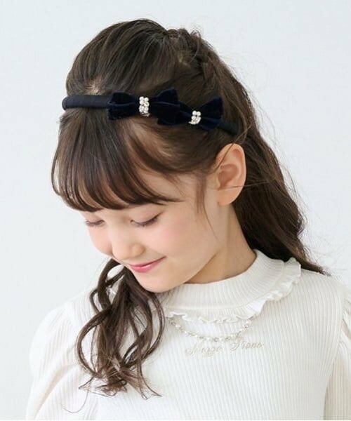 mezzo piano / メゾピアノ カチューシャ・カチューム・その他 | リボン　カチューシャ（紺）