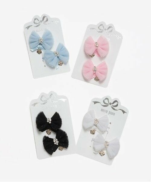 mezzo piano / メゾピアノ ヘアゴム・シュシュ | キラキラリボン　ヘアポニー2個セット | 詳細4