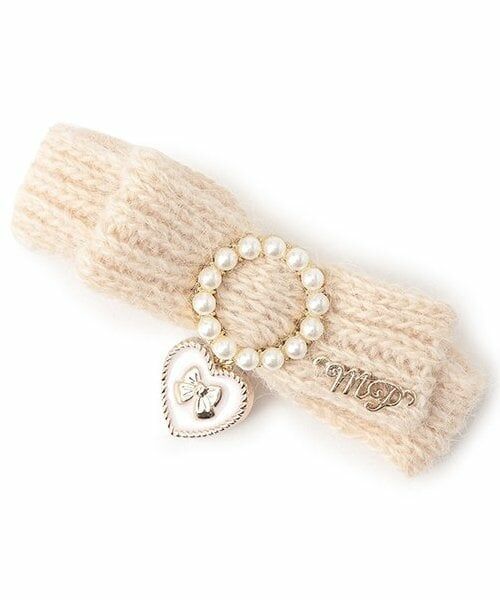 mezzo piano / メゾピアノ ヘアピン | リボンハート　ヘアクリップ（オフ ホワイト）