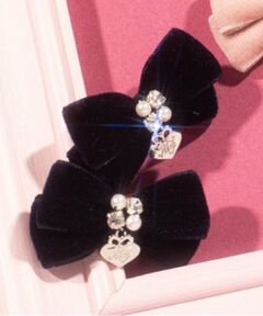 mezzo piano / メゾピアノ ヘアピン | ミニリボン　ヘアクリップ2個セット